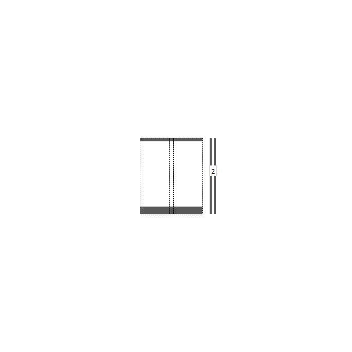 Glasschuifsysteem Sunshine 2-spoor Br: 162-194 x hg: 200-270