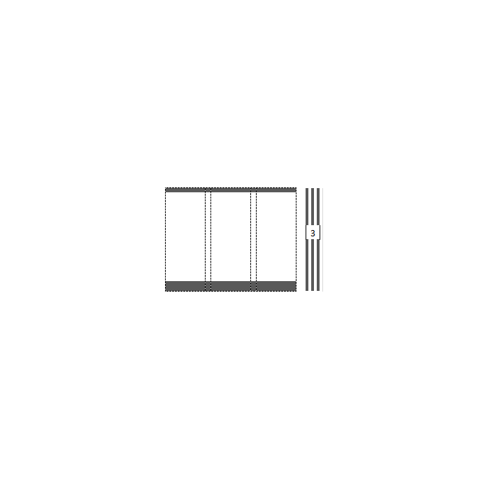Glasschuifsysteem Sunshine 3-spoor Br: 242-290 x hg: 200-270