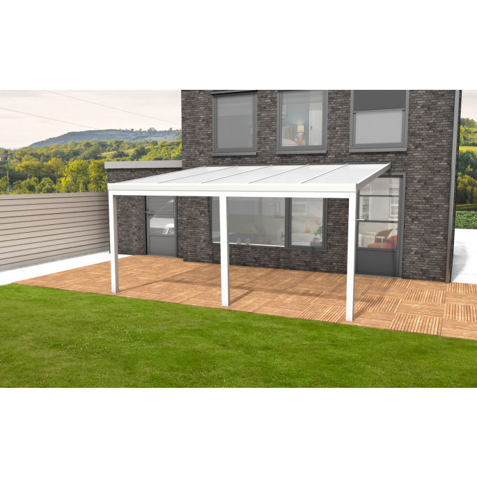 Aluminium terrasoverkapping Oase 507 x 254cm (3 staanders, polycarbonaat)