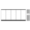 Glasschuifsysteem Sunshine 5-spoor Br: 402-482 x hg: 200-270
