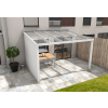 Aluminium terrasoverkapping Oase 407 x 404cm (glasdak)
