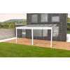 Aluminium terrasoverkapping Oase 407 x 304cm (glasdak) op 3 staanders