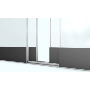 Glasschuifsysteem Sunshine 2-spoor met middensluiting Br: 324-388 x hg: 200-270