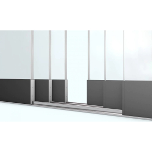 Glasschuifsysteem Sunshine 3-spoor met middensluiting Br: 484-580 x hg: 200-270